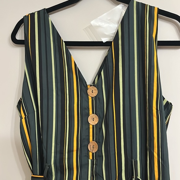 Striped women’s dress - Picture 3 of 9